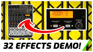 Behringer Xenyx QX1204USB Effects Demo  Complete Walkthrough [upl. by Niar]