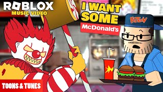 I Want Some McDonalds REANIMATED FGTeeV Roblox Music Video based off the FGTeeV Books Style [upl. by Tiena832]