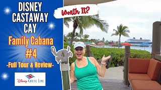 Castaway Cay Cabana 4 Family Beach Disney Cruise Line Fantasy Concierge Full Tour Review Worth It [upl. by Licha]