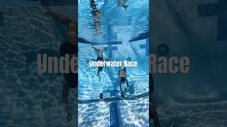 Underwater Dumbbell Race 25 yards  Mom vs Son [upl. by Nhguavad]