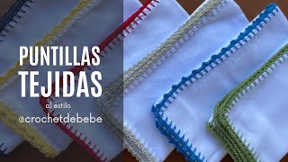 Puntillas o bordes tejidos al estilo crochetdebebe 🧡 [upl. by Virginie440]