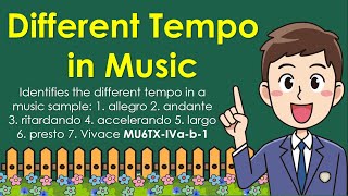 MUSIC 6 Lesson 1 Quarter 4  Different Tempo in Music  MELCBased [upl. by Itaws]