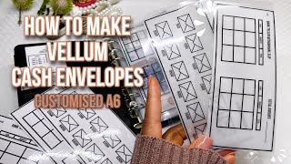 How To Make Vellum Cash Envelopes Tutorial  Easy Savings Challenges Ideas using Canva Pro [upl. by Nerag749]