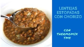 Lentejas estofadas con chorizo Thermomix TM5 [upl. by Webster]