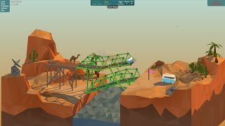 Poly Bridge Walkthrough  Desert Winds  18m Split [upl. by Abbott813]