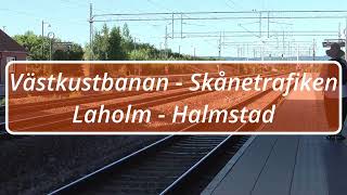 Västkustbanan Laholms station skånetrafiken tag tågtrafik [upl. by Eillac]