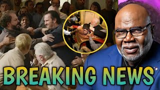 Church Shutdown🔴 Massive Fight Breaks in TD Jakes Church is TD Jakes really is a bad example [upl. by Hgielra]