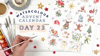 Watercolour Advent Calendar Day 23 [upl. by Iaria]