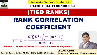 Spearmans Rank Correlation  When Rank is given and When Rank is not given  Statistics  Tamil [upl. by Tews]