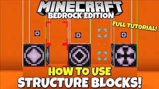 How To Use Structure Blocks In Minecraft Bedrock Tutorial Everything You Need To Know [upl. by Phio]