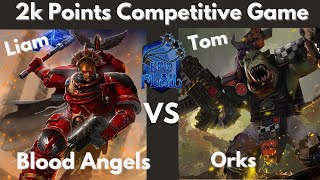 Competitive Game  Blood Angels Vs Orks [upl. by Adnylem]