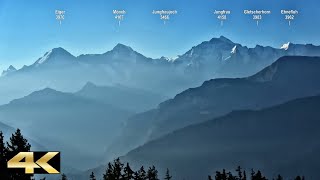 Alpenpanorama Nahaufnahme von Vorsass  Niederhorn 1680 m  Berner Alpen 🇨🇭 [upl. by Ilaire229]