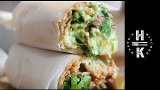 Chilli and Guacamole Wrap  Clean Eating [upl. by Karlotte]