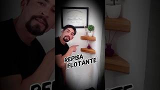 REPISA en TRIÁNGULO 😱 FLOTANTE tips carpenter viralvideo viral shorts shortsviral madera [upl. by Terrence]