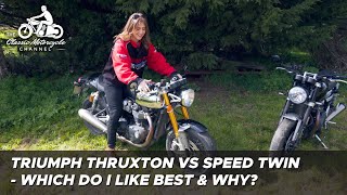 Triumph Thruxton RS vs Triumph Speed Twin 1200  comparison amp review [upl. by Ennaul828]