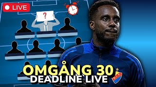 DEADLINE LIVE Omgång 30  Allsvenskan Fantasy [upl. by Cami]