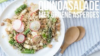 RECEPT Quinoasalade met groene asperges en kikkererwten  OhMyFoodness [upl. by Araem568]