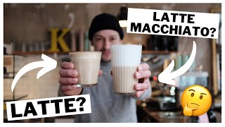 Latte VS Latte Macchiato VS Milchkaffee  l Milchschaum amp Unterschiede erklärt [upl. by Yemar]