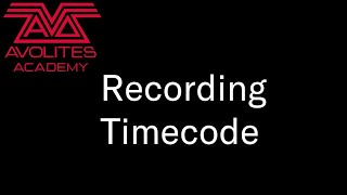 Recording Timecode [upl. by Nnaear]