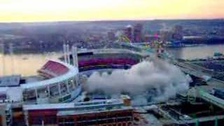 Riverfront Stadium Home of the Cincinnati Reds Goes Away [upl. by Kensell]