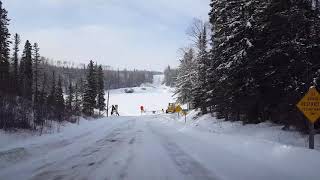 Ice Bridge Crossing  Abitibi River  Cochrane Ontario  December 26 2017 [upl. by Eelamme]