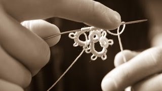 Needle Tatting  Picot p in Needle Tatting by RustiKate [upl. by Janie605]