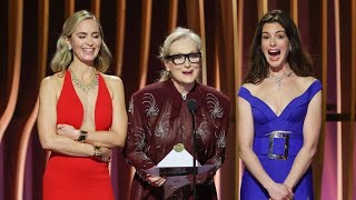 THE DEVIL WEARS PRADA REUNION AT THE SAG AWARDS 2024  MERYL STREEP EMILY BLUNT ANNE HATHAWAY [upl. by Eyllib62]