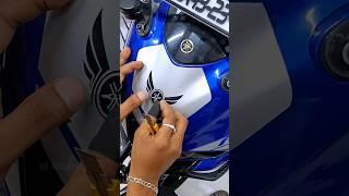 Yamaha R15 V3 Yamaha Fly Logo Sticker Modification shorts r15v3 modified newtoyou ajshohan [upl. by Blase]