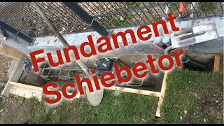 Fundament Schiebetor freitragend  DIY [upl. by Nnawaj]