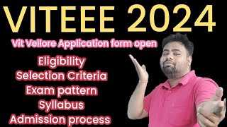 VITEEE 2024 APPLICATION OPEN  Vit University step by step application form process Vit vellore [upl. by Iclehc103]