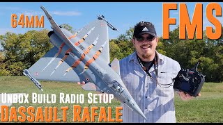 FMS  Dassault Rafale  64mm  Unbox Build amp Radio Setup [upl. by Aisorbma813]