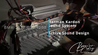 BMW 2017 G30 520d  Harman Kardon Sound System  Active Sound Design [upl. by Etnahsa]