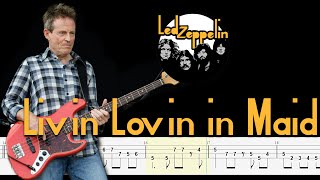 Led Zeppelin  Living Loving Maid Shes Just a Woman Bass Tabs  Notation By ChamisBass [upl. by Junette]