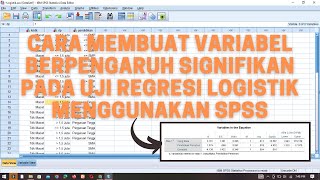 Cara Membuat Variabel Berpengaruh Signifikan Pada Uji Regresi Logistik Menggunakan SPSS [upl. by Dovev]