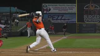 Oliver Dunn Home Run  Somerset Patriots [upl. by Aiotal]