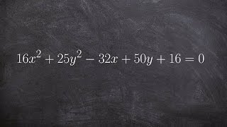 How to write an ellipse in standard form to find the center foci and vertices [upl. by Aigil]