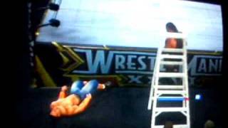 WWE SvR 2011 PS2 John Cena vs Undertaker TLC Match [upl. by Cigam]