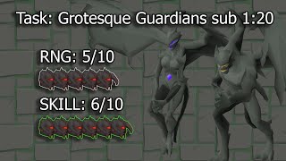 Grotesque Guardians sub 120 guide  Max and Budget setup Combat Achievements Series [upl. by Ojeillib107]