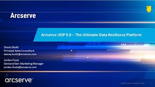 Arcserve UDP 90 Webinar – The Ultimate Data Resilience Platform 05062023 [upl. by Otrebilif]