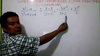 Operaciones combinadas de fracciones algebraicas [upl. by Nemrac]