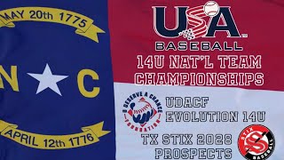 2024 USA Baseball 14U Natl Team Championships Pool UDACF Evolution NY vs Stix 28 Prospects [upl. by Meyer]