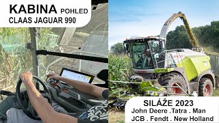 Z KABINY CLAAS Jaguár 990  Siláže 2023  AGROSERVIS Sedláček pro BPS Smržice  CABINET VIEW [upl. by Zelten]