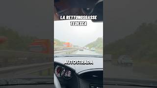 Uno spettacolo di civiltà la rettungsgasse in Germania 🇩🇪 autobahn rettungsgasse gt86 [upl. by Kreit]