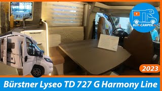 NEW SEMIINTEGRATED  Bürstner Lyseo TD 727 G Harmony Line  2023  Motorhome Tour  Caravansalon [upl. by Meingoldas]