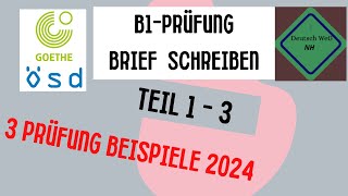 B1 Brief schreiben  DTZ GOETHE Prüfung 2024  100 [upl. by Sibilla]