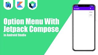 Option Menu With Jetpack Compose in Android Studio  Kotlin  Jetpack Compose  Android Tutorials [upl. by Bergeman]