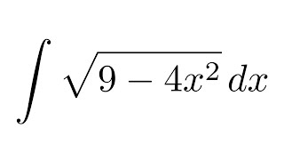 Integral of sqrt94x2 substitution [upl. by Ylliw]