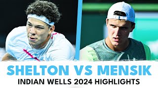 Exciting Ben Shelton vs Jakub Mensik Highlights  Indian Wells 2024 [upl. by Chancey829]