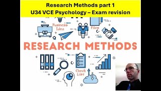 Research Methods Part 1  VCE Psychology Exam Revision 2023  2027 SD [upl. by Ragnar930]