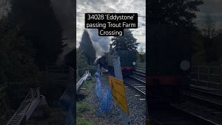 34028 ‘Eddystone’ passing Trout Farm Crossing [upl. by Ancalin]